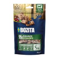 BOZITA Meaty Bites Hondensnack met 95% eland & eend 70 g - met één hand portioneerbare, smaakvolle lekkernijen zonder granen, zonder kip en zonder glycerine - lekkernijen waar je hond van zal houden