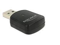 DeLOCK 12502 WLAN netwerkkaart 867 Mbit/s - netwerkkaarten (draadloos, USB, WLAN, Wi-Fi 5 (802.11ac), 867 Mbit/s, zwart)