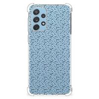 Samsung Galaxy A73 Doorzichtige Silicone Hoesje Stripes Dots