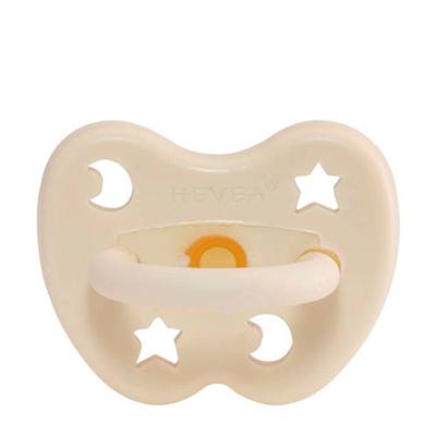 Hevea fopspeen orthodontisch natuurrubber Milky White 0-3 mnd