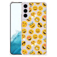 Samsung Galaxy S22 Plus Doorzichtige Silicone Hoesje Emoji - thumbnail