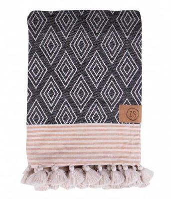 Hammam handdoek met kwastjes honing