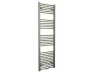 Sanicare design handdoekradiator 60x120cm midden aansluiting inox look