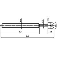 PTR Hartmann 1040-G-1.5N-NI-4.0 Precisietestpen met veercontact