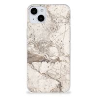 iPhone 15 TPU Siliconen Hoesje Marmer Beige