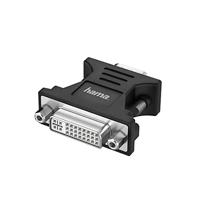 Hama VGA-adapter WT-DVI GN voor aansluiting op monitorcomputer (DVI-I single link (24 + 8 pin), 1080p, Full HD) zwart