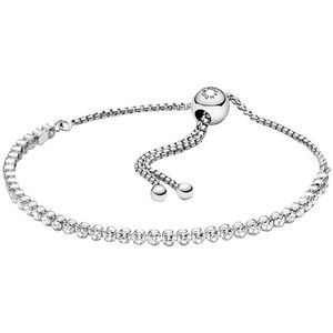 Pandora 599375C01 Armband Sliding Tennis zilver-zirconia zilverkleurig-wit