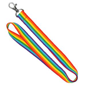 Keycord in Regenboog vlag kleuren - sleutelhanger - polyester - lanyard   -