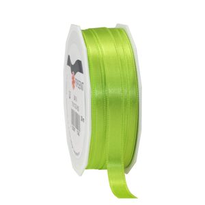 1x Luxe lime groen satijnen lint rollen 1 cm x 25 meter cadeaulint verpakkingsmateriaal