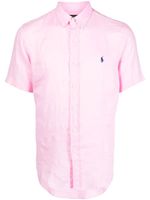 Polo Ralph Lauren chemise en lin à logo Polo Pony - Rose