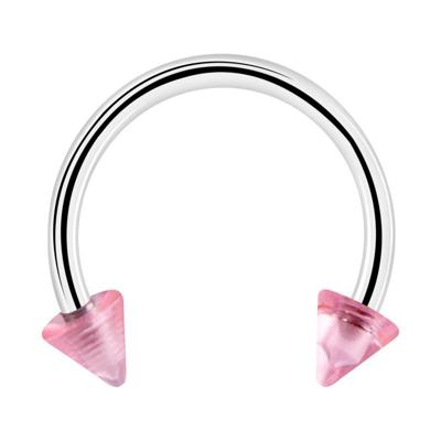 Circular barbell met cones Chirurgisch staal 316L / Acryl Circular Barbells Circular barbell met cones Chirurgisch staal 316L / Acryl Circular Barbells