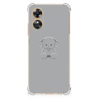 OPPO A17 Stevig Bumper Hoesje Grijs Baby Olifant