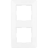 REV 0236820104 Quadro, stopcontact met 2 stopcontacten, frame lichtschakelaar etc., wit