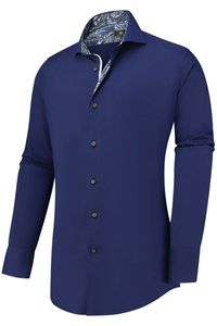 Circle of Gentlemen Slim Fit Overhemd blauw, Effen