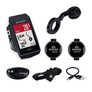 Sigma ROX 11.1 EVO Sensor Set Fietsnavigatie Fietsen GPS, GLONASS, Spatwaterdicht