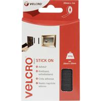 VELCRO® VEL-EC60211 Klittenband Om vast te plakken Haak- en lusdeel (l x b) 1000 mm x 20 mm Zwart 1 m - thumbnail