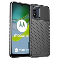 Thunder Series Motorola Moto E13 TPU Hoesje - Zwart