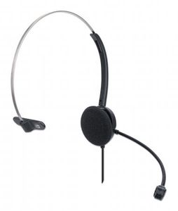 Manhattan 179867 hoofdtelefoon/headset Bedraad Hoofdband Kantoor/callcenter USB Type-A Zwart