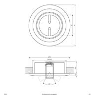 EVN 752001 752001 Inbouwring Halogeen Zonder 50 W Wit