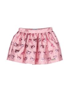 Moschino Kids minijupe Teddy Bear à volants superposés - Rose