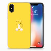 Apple iPhone X | Xs Telefoonhoesje met Naam Baby Leopard