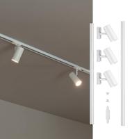 SLV NOBLO SPOT, railsysteemset, rond, 2700K, 19W, faseafsnijding, 32°, wit