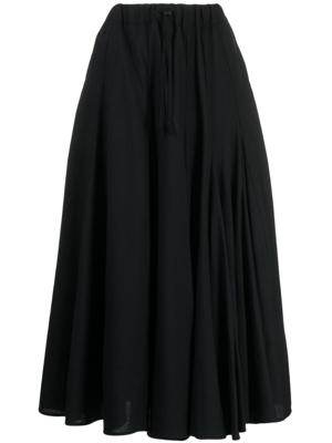 Yohji Yamamoto High waist midi-rok - Zwart