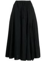 Yohji Yamamoto High waist midi-rok - Zwart