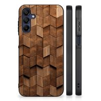 Houten Print Telefoonhoesje voor Samsung Galaxy A15 Wooden Cubes