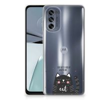 Motorola Moto G62 5G Telefoonhoesje met Naam Cat Good Day