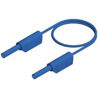 SKS Hirschmann MVL S 200/1 Au [banaanstekker 2 mm - banaanstekker 2 mm] 2,00 m blauw 1 stuk