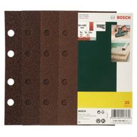 Bosch Accessoires 25-delige schuurbladenset 125mm voor excenterschuurmachines, korrel 40, 60, 80, 120 - 2607019495 - thumbnail