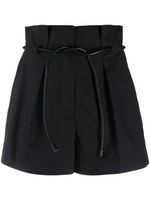 3.1 Phillip Lim short à taille haute froncée - Noir - thumbnail