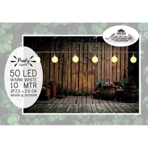 Binnen/buiten verlichting lichtsnoer 10 meter met warm witte LED lampjes   -