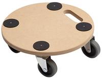 Metafranc Plantenroller Ø 350 mm - 150 kg draagkracht - MDF-plaat - TPE-wielen/meubelroller/onderzetter met wielen/transporthulp voor planten / 821360