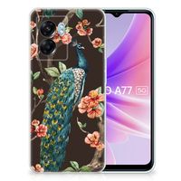 OPPO A77 | A57 5G TPU Hoesje Pauw met Bloemen