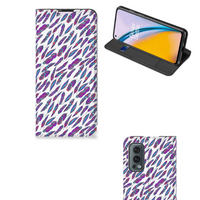 OnePlus Nord 2 5G Hoesje met Magneet Feathers Color - thumbnail