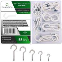 Schroefhaken Assortiment Wit 55 Stuks