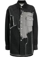 Feng Chen Wang chemise oversize en jean - Noir - thumbnail