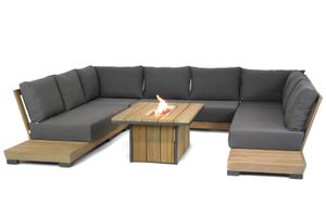 Lifestyle Hilton/Seaside 120 cm loungeset U-vorm 6-delig