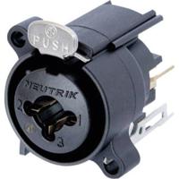 Neutrik NCJ6FA-V XLR-connector Flensbus, contacten recht Aantal polen: 3 Zwart 1 stuk(s) - thumbnail