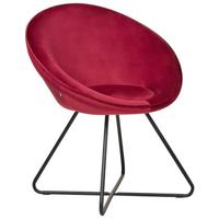 Beliani - FLOBY II - Fauteuil - Rood - Fluweel - thumbnail