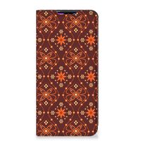 Xiaomi Redmi 9 Hoesje met Magneet Batik Brown