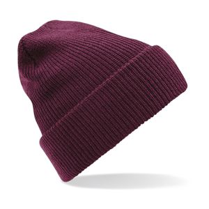 Heritage beanie wintermuts in het bordeaux rood