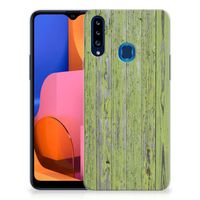 Samsung Galaxy A20s Bumper Hoesje Green Wood