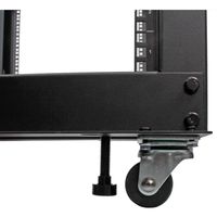 StarTech.com 12U open-frame serverrack met 4 stijlen met verstelbare diepte incl. zwenkwielen/stelpoten en kabelhaken - thumbnail