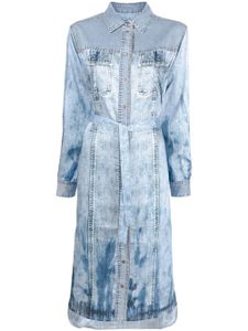 Diesel robe-chemise en jean délavé - Bleu