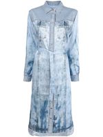 Diesel robe-chemise en jean délavé - Bleu - thumbnail