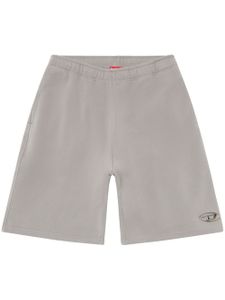 Diesel short de sport en coton à logo embossé - Gris