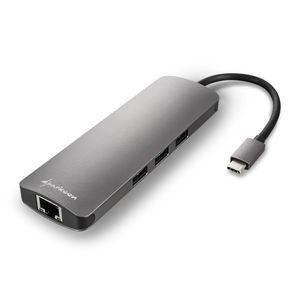 Sharkoon USB 3.0 Type C Combo Adapter interfacekaart/-adapter HDMI, RJ-45, USB 3.2 Gen 1 (3.1 Gen 1)